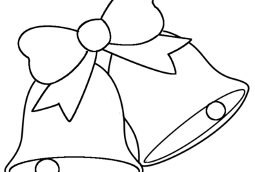 Clopote de sarbatoare- plansa de colorat cu mesaj