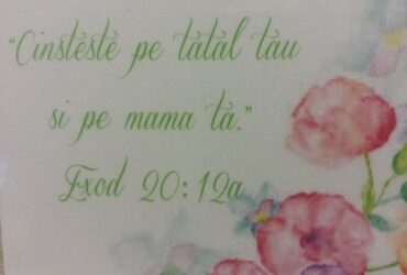 Exod 20:12 a - cartonase cu versete