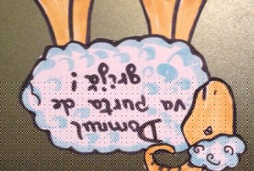 Berbecele - Domnul va purta de grija - lucru manual