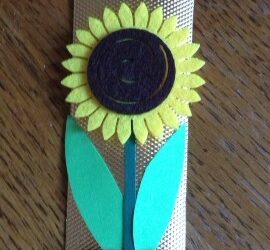 semn de carte floarea soarelui