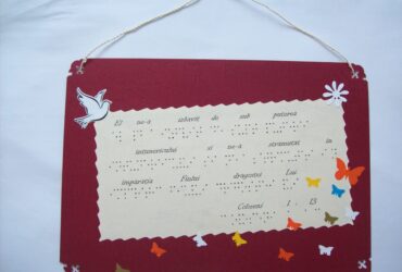 Coloseni 1:13 - tablou cu verset scris in Braille