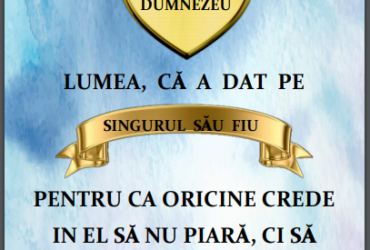 Ioan 3:16 - plansa verset A3