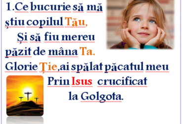 Ce bucurie să mă ştiu copilul Tău