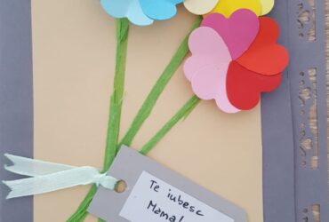 Felicitare- flori din inimi