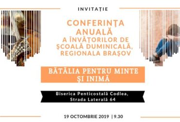Invitație la Conferința anuală a învățătorilor de școală duminicală/ Regionala Brașov