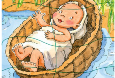 Moise în coșuleț- puzzle