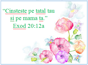 Exod 20:12a – verset cartonase mici