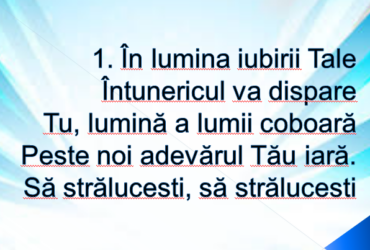 În lumina iubirii Tale