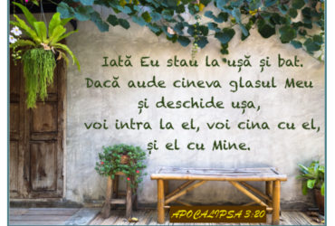 Apocalipsa 3:20 - planșă verset