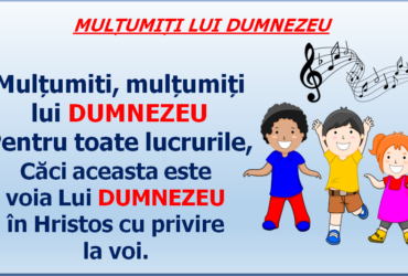 Multumiți, mulțumiți lui Dumnezeu