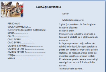 Sceneta- Laudă-ți Salvatorul