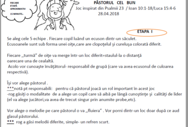 Păstorul cel bun- joc pe echipe