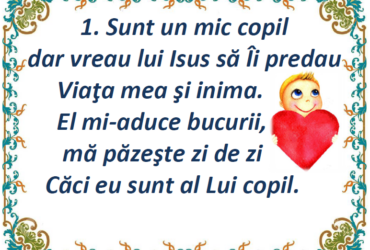 Sunt un mic copil plansa