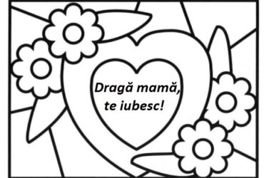 Dragă mamă - planșă de colorat