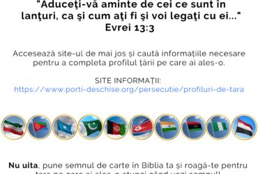 Top 10 țări cu grad ridicat de persecuție / material pt. timpul de rugăciune