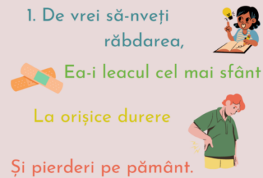 De vrei să-nveți răbdarea – planșe cântare