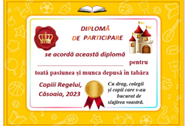 Diplomă tabără-model