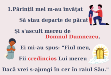 Părinții mei m-au învățat planșe cântare